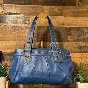 Coach Shoulder Bag Blue Y2K Excellent